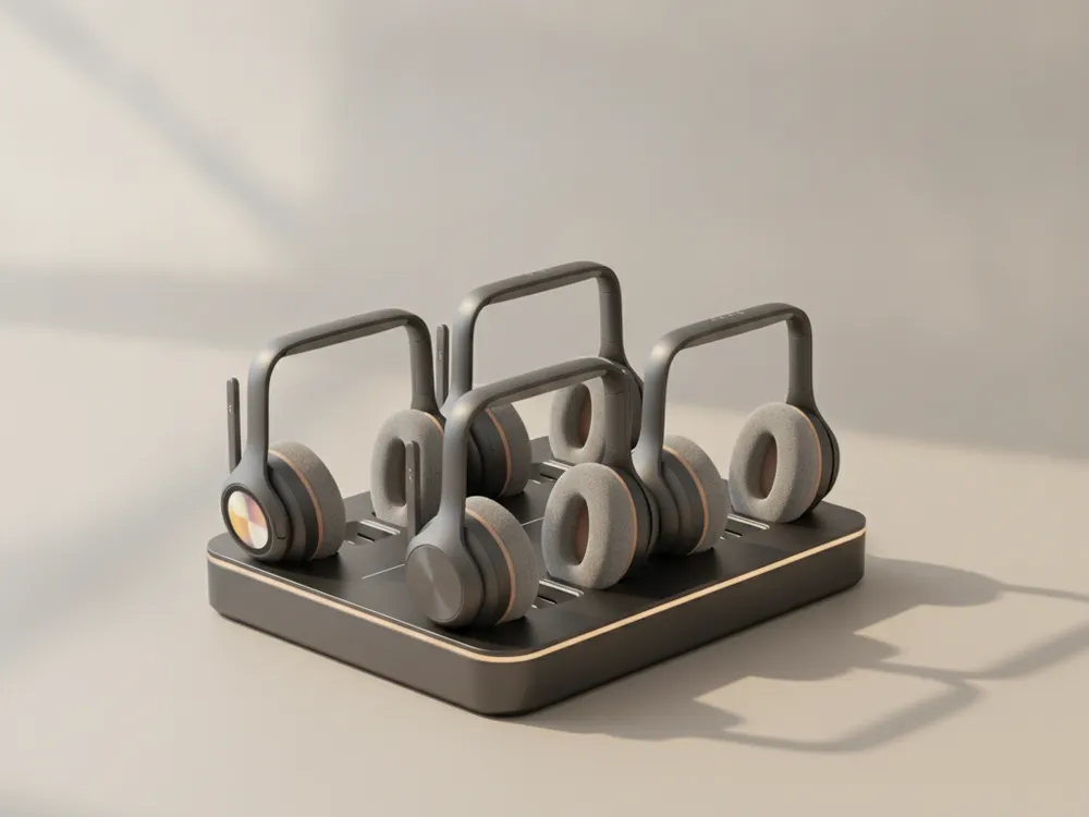 Relay H6: 6-headset wireless team system with drop-in charging.