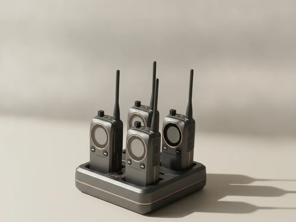 Relay R2 Radio Pack: Four rugged license-free radios with a gang charger.